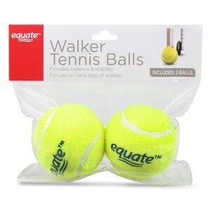 Equate Walker Tennis Balls – 2‑Pack, Pre‑Cut | Smooth Glide for Walkers - NWT